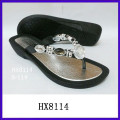 Slip on rhinestone designer sandal fancy lady sandal low price ladies sandals